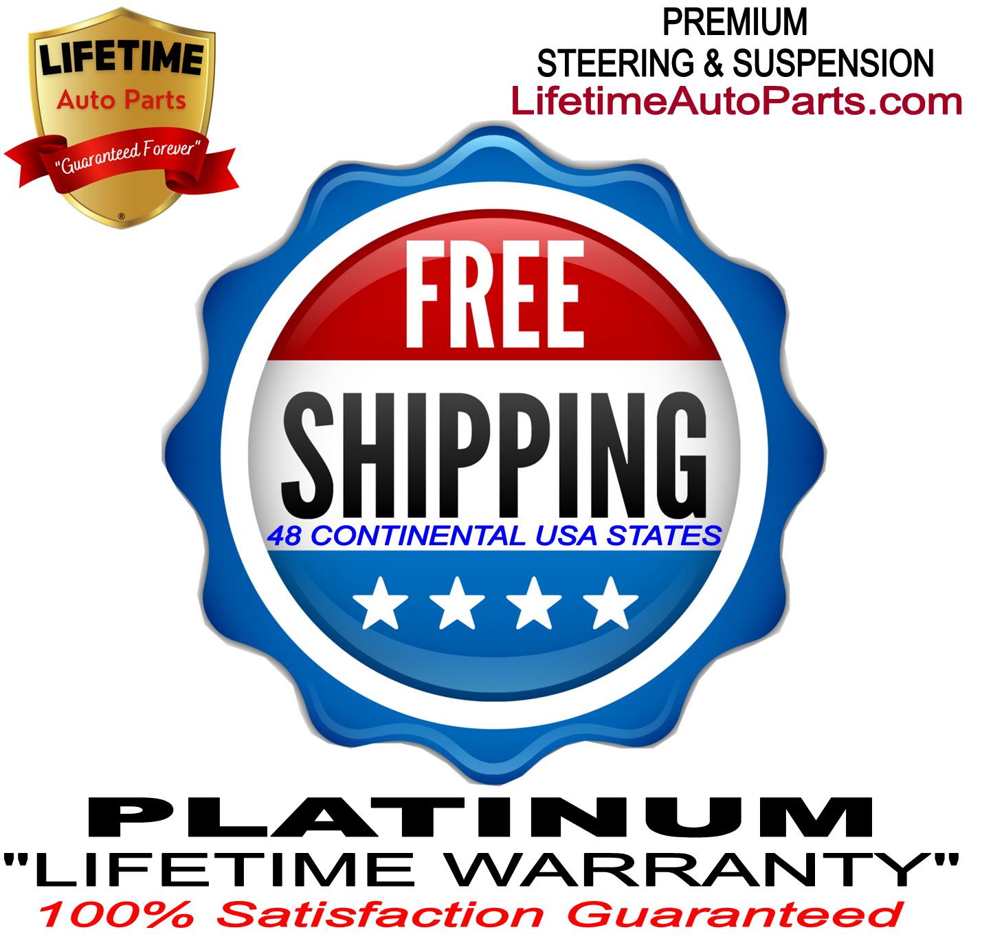 Lifetime Steering Stabilizer Shock | 2011-2024 Ford F250 F350 F450 F550 Super Duty