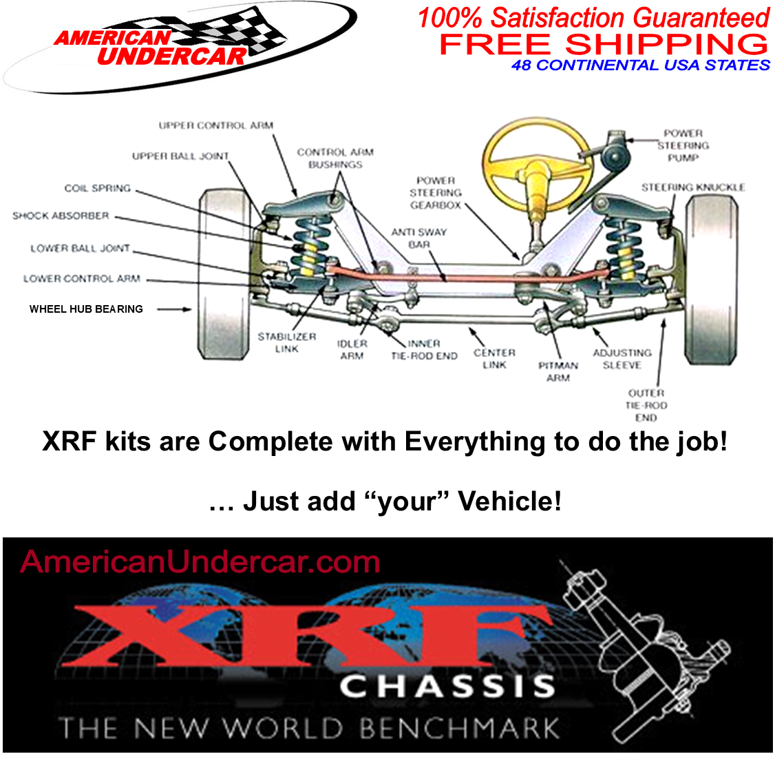 XRF Ball Joint Suspension Kit 1980-1996 Ford F150 4x4