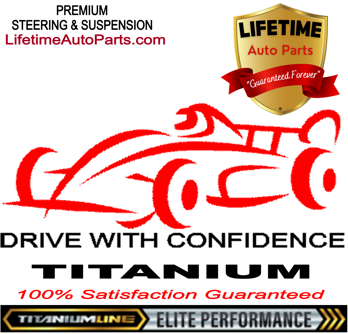 Lifetime Titanium Line Ball Joint Suspension Kit | 1999-2022 Ford E350 Super Duty