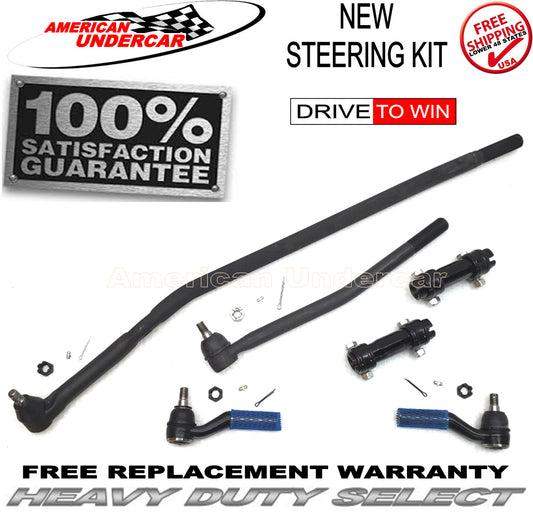 HD Drag Link Tie Rod Steering Suspension Kit | 1999-2006 Ford E350 SRW