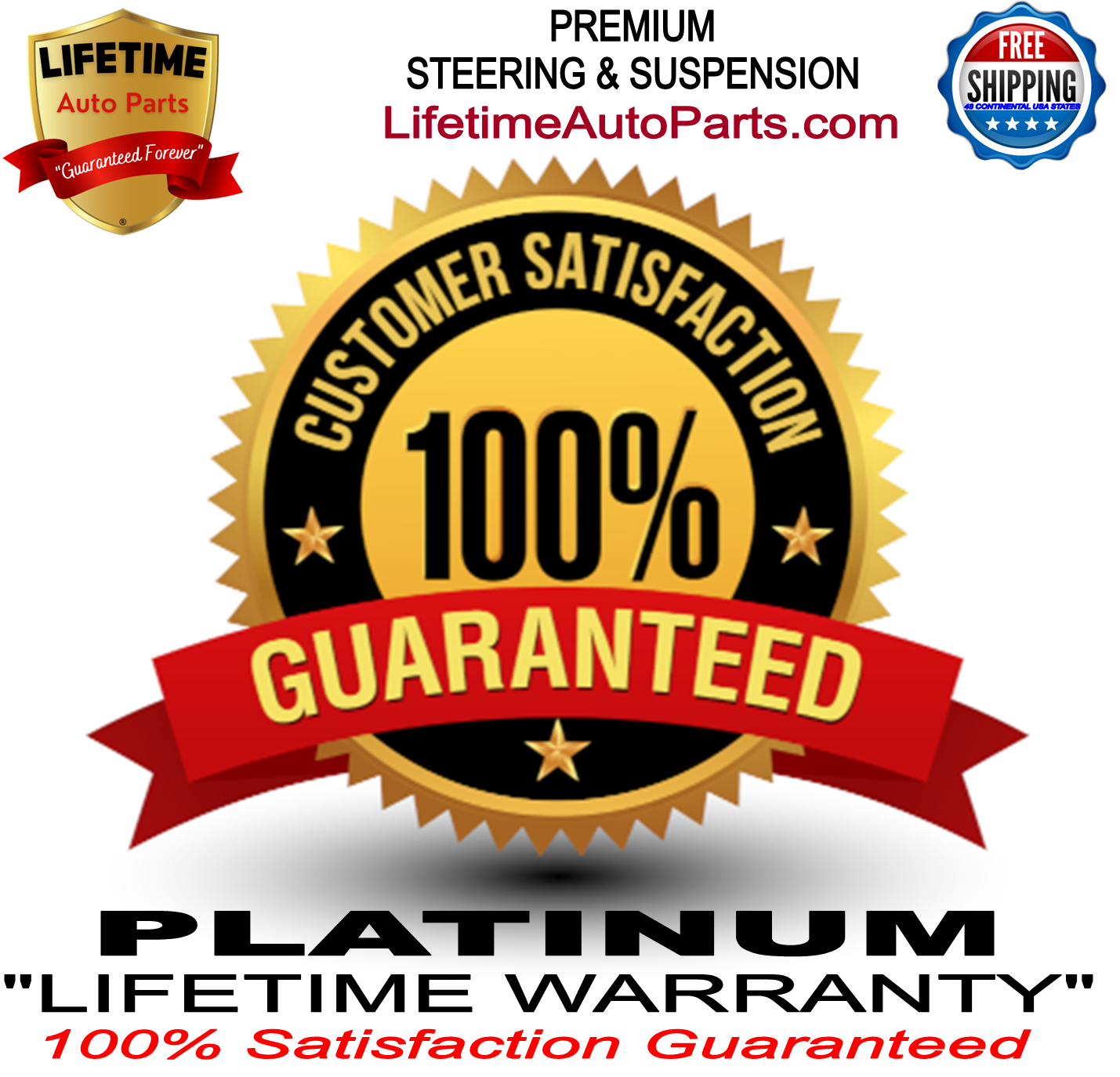 Lifetime Steering Stabilizer Shock | 2011-2024 Ford F250 F350 F450 F550 Super Duty