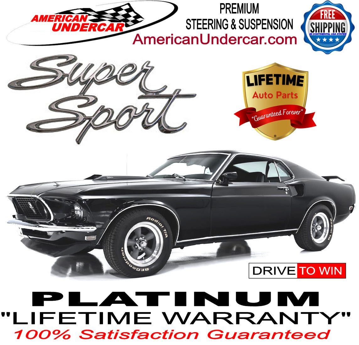 Lifetime Tie Rod End Center Link Steering Kit | 1971-1972 Buick, Chevrolet, GMC, Oldsmobile, Pontiac