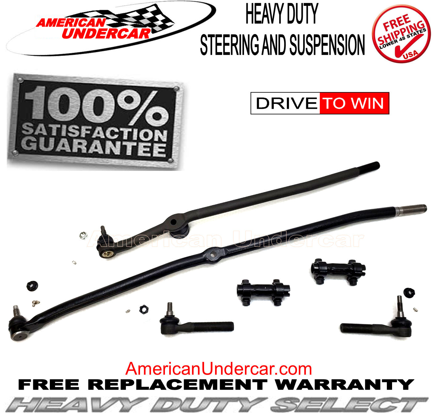HD Steering Drag link Tie Rod Kit | 2003-2008 Dodge Ram 2500 3500 4x4