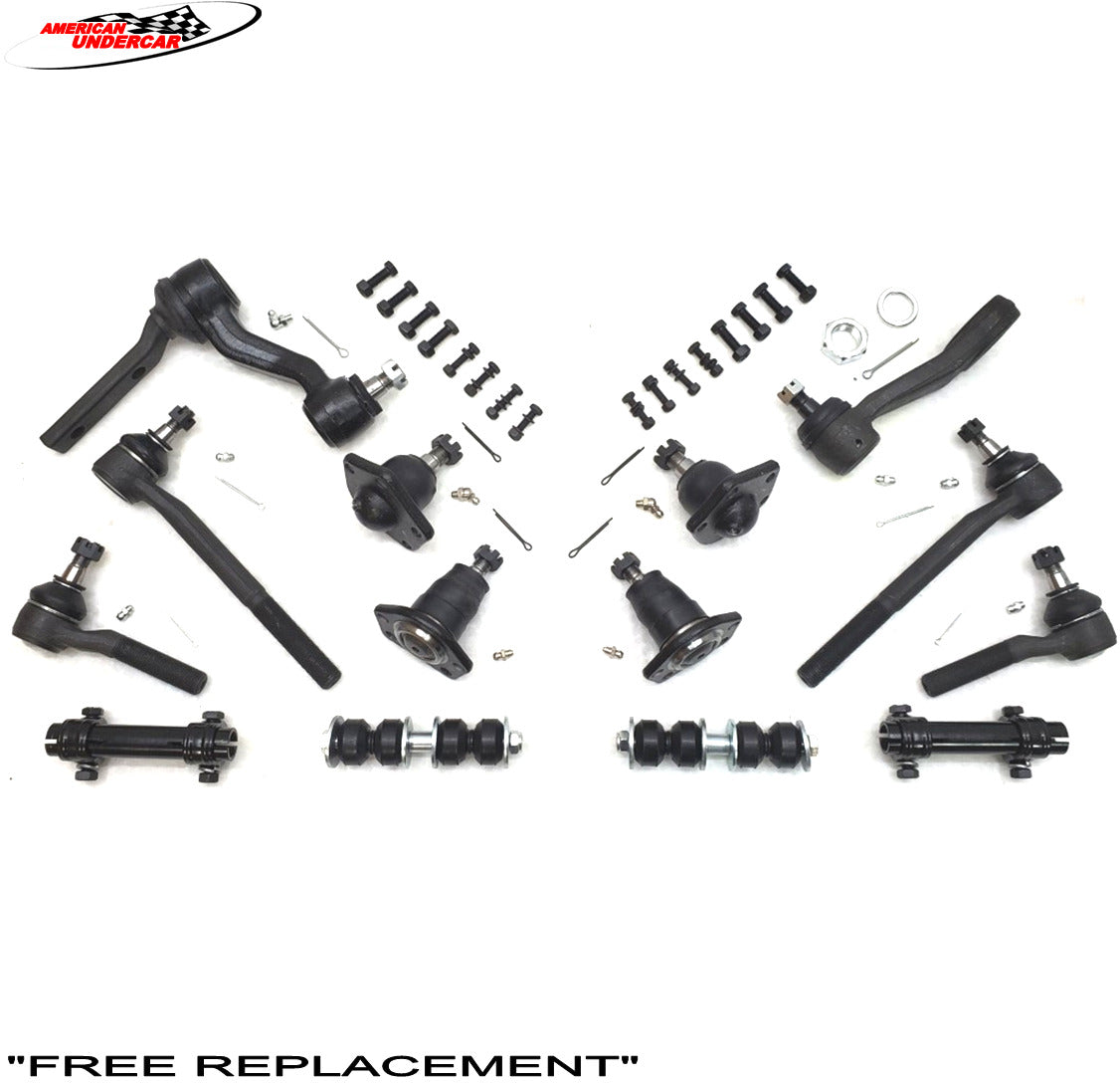 HD Ball Joints Tie Rods Idler Pitman Arm Kit | 1998 Chevrolet Blazer 4x4 | Straight Tie Rods