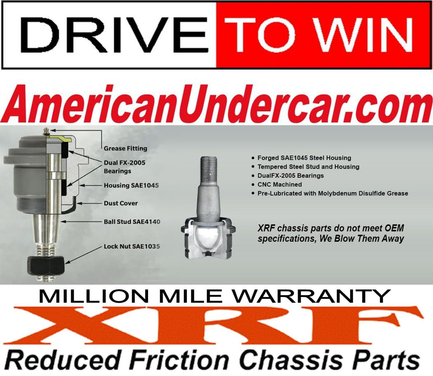 XRF Ball Joint Upper & Lower Kit | 1971-1996 Buick Cars 2WD