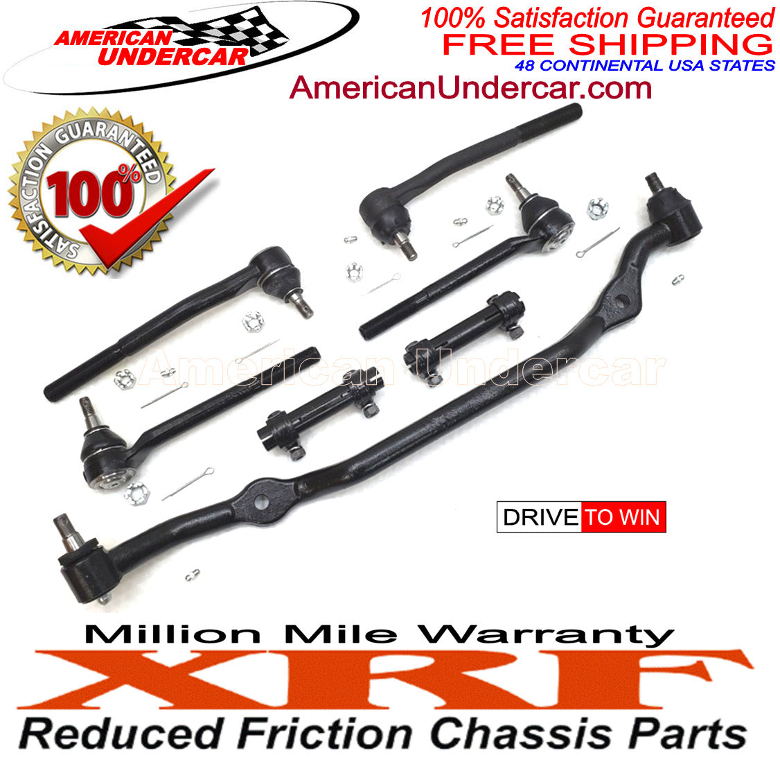 XRF Tie Rod End Center Link Sleeves Steering Kit | 1971-1972 Buick, Chevrolet,GMC, Oldsmobile, Pontiac