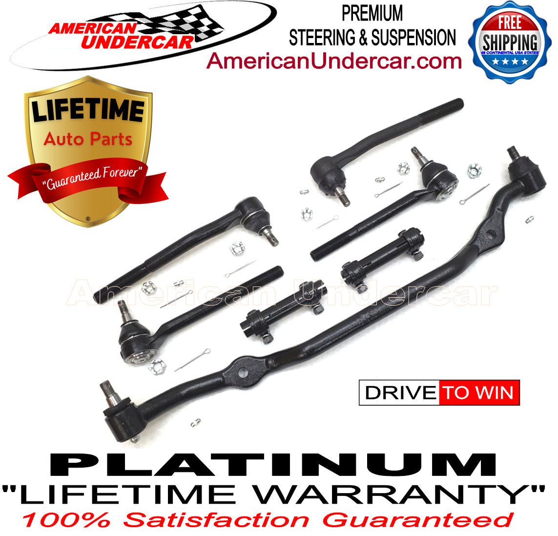 Lifetime Tie Rod Center Link Sleeve Steering Kit | 1968-1970 Buick, Chevrolet, GMC, Oldsmobile, Pontiac