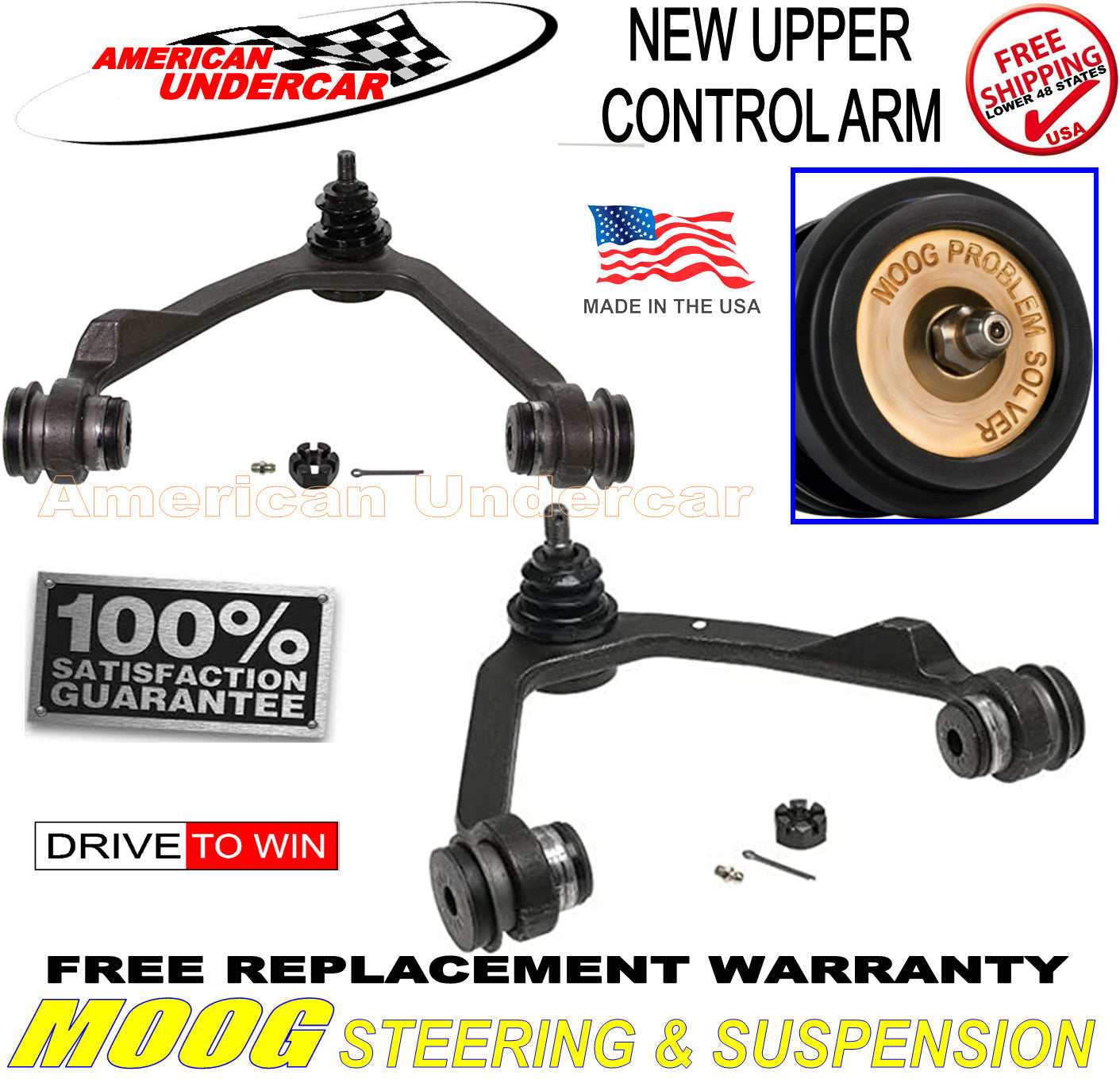 MOOG Upper Control Arms Ball Joints and Bushings 1997 - 2003 Ford F150 2WD