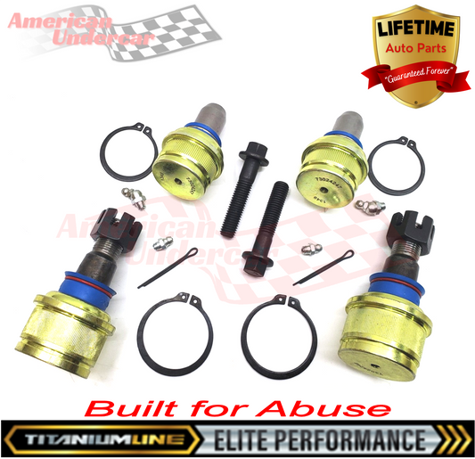 Lifetime Titanium Line Ball Joint Suspension Kit | 1999-2024 Ford F250 F350 Super Duty 2WD