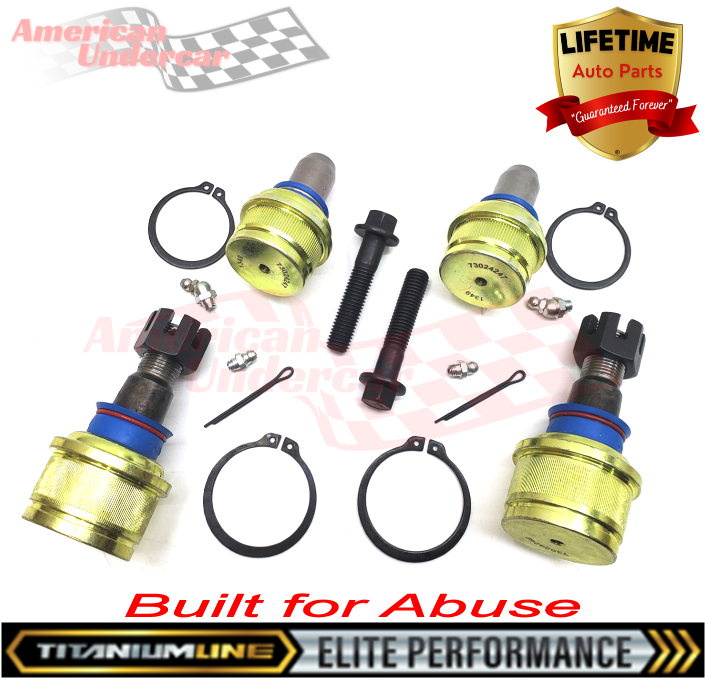 Lifetime Titanium Line Ball Joint Suspension Kit | 1999-2022 Ford E350 Super Duty