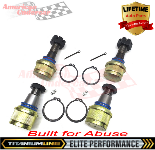Lifetime Titanium Line Ball Joint Suspension Kit | 1999-2023 Ford F250 F350 Super Duty 4x4