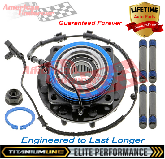 Lifetime Titanium Line Wheel Bearing Hub Assembly | 2011-2016 Ford F250 F350 Super Duty 4x4 (single rear wheel)