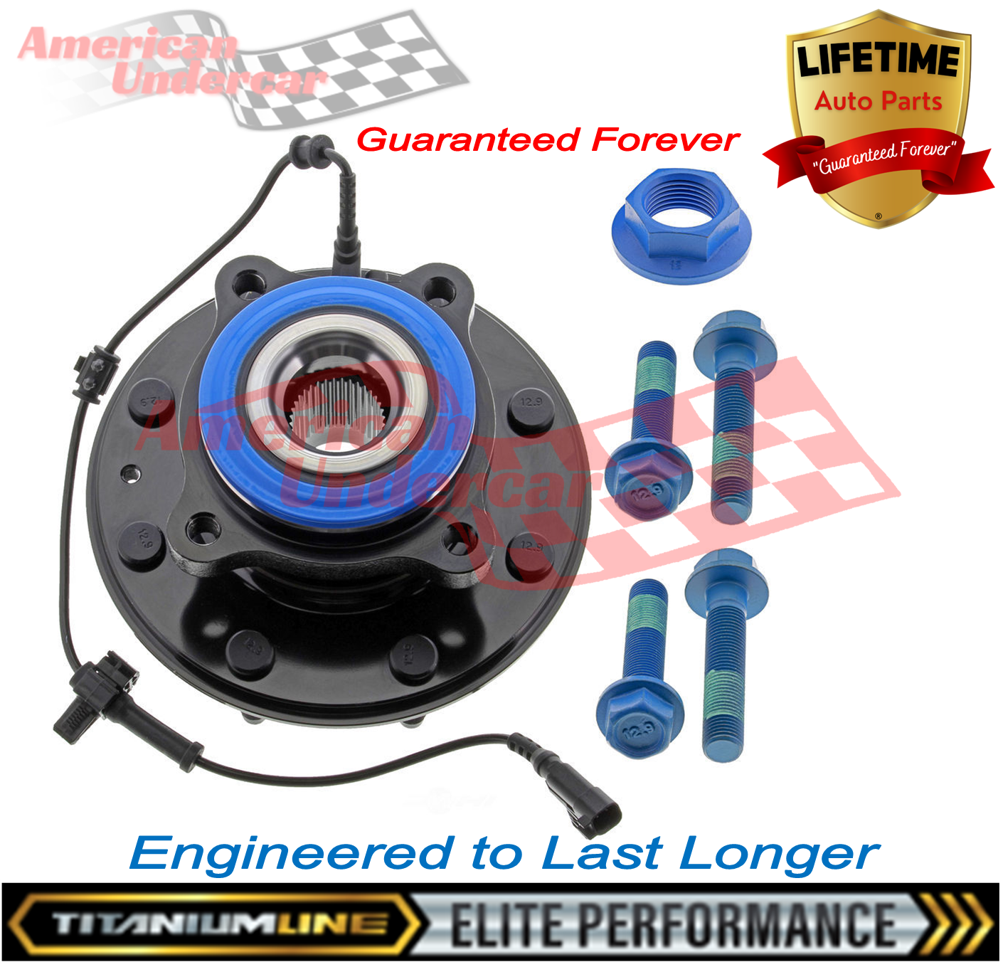 Lifetime Titanium Line Wheel Bearing Hub Assembly | 2011-2019 Chevrolet GMC 2500HD 3500HD 4x4 (single rear wheel)