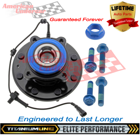 Lifetime Titanium Line Wheel Bearing Hub Assembly | 2011-2019 Chevrolet GMC 2500HD 3500HD 4x4 (single rear wheel)