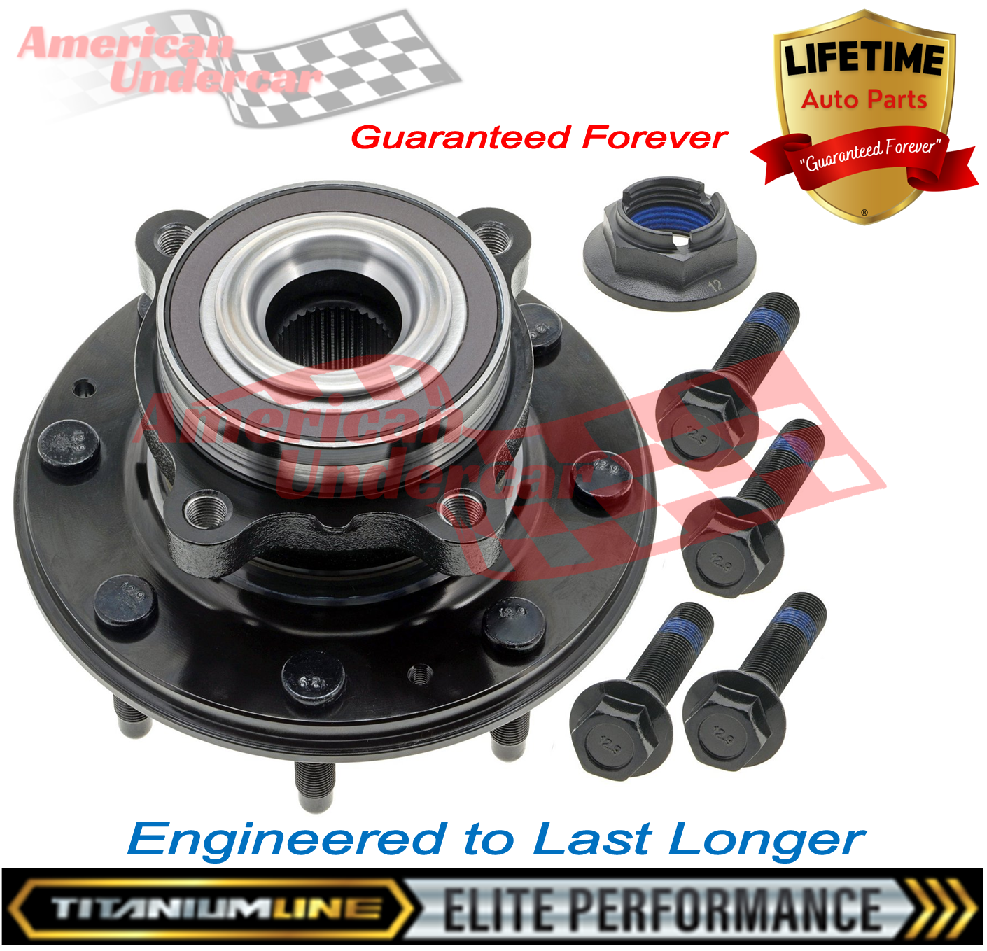 Lifetime Titanium Line Wheel Bearing Hub Assembly | 2020-2024 Chevrolet GMC 4x4