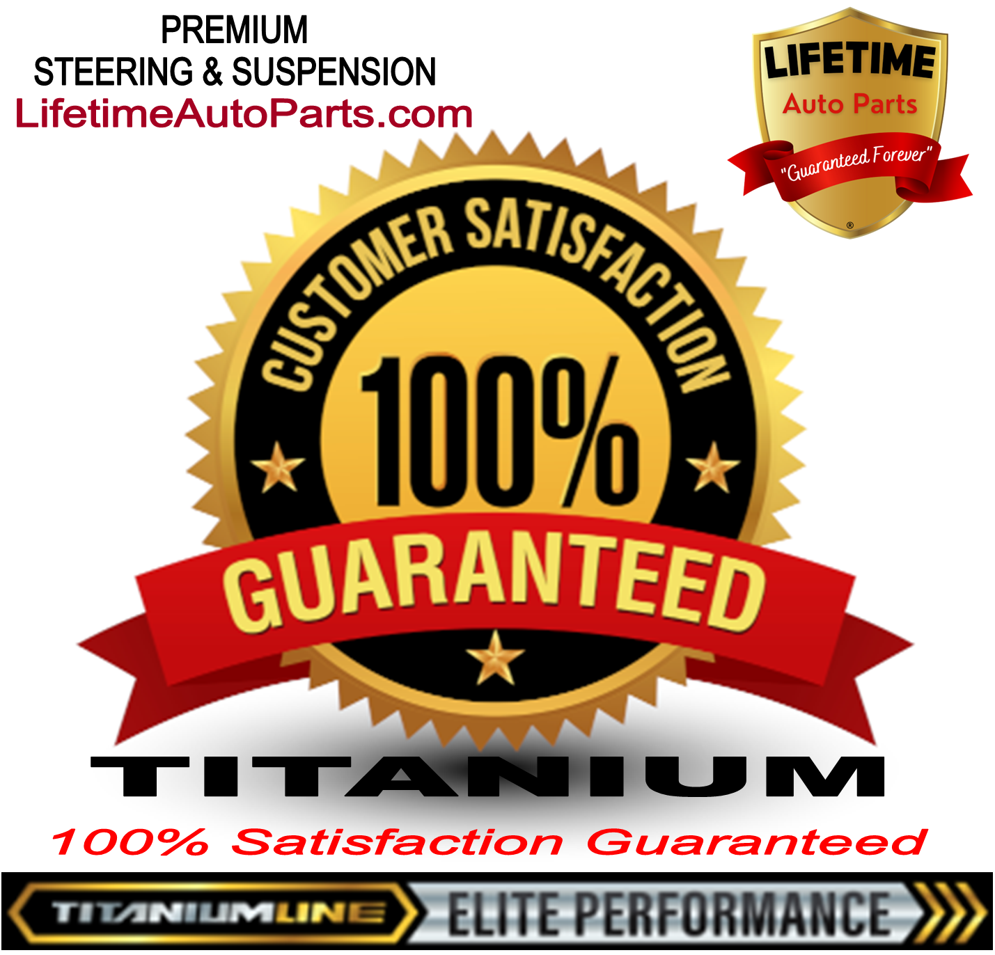 Lifetime Titanium Line Ball Joint Suspension Kit | 1999-2022 Ford E350 Super Duty