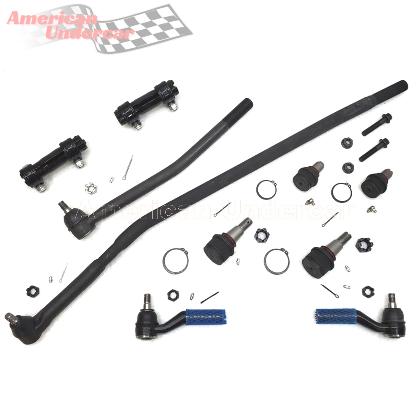 HD Ball Joints Drag Link Tie Rod Steering Suspension Kit | 2008-2019 Ford E350 Super Duty SRW