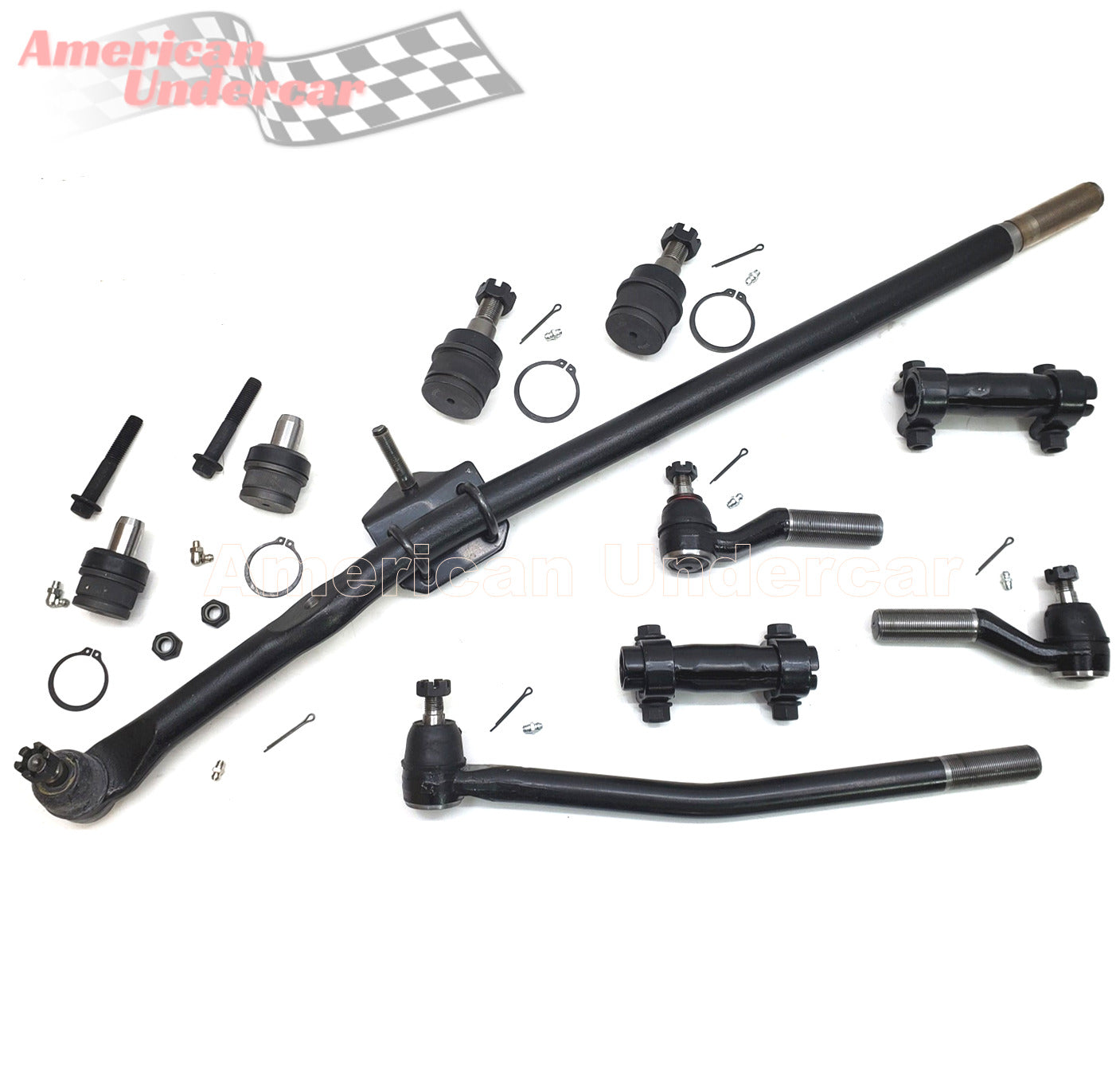 Lifetime Ball Joints Drag Link Tie Rod Steering Kit | 2008-2019 Ford E350 DRW