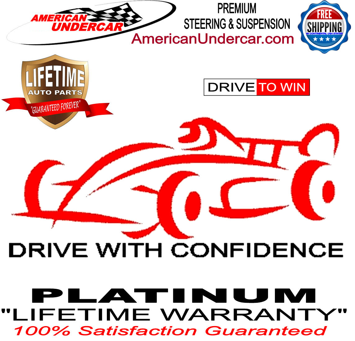Lifetime Steering and Suspension Kit | 2007-2014 Ford E150 E250 2WD