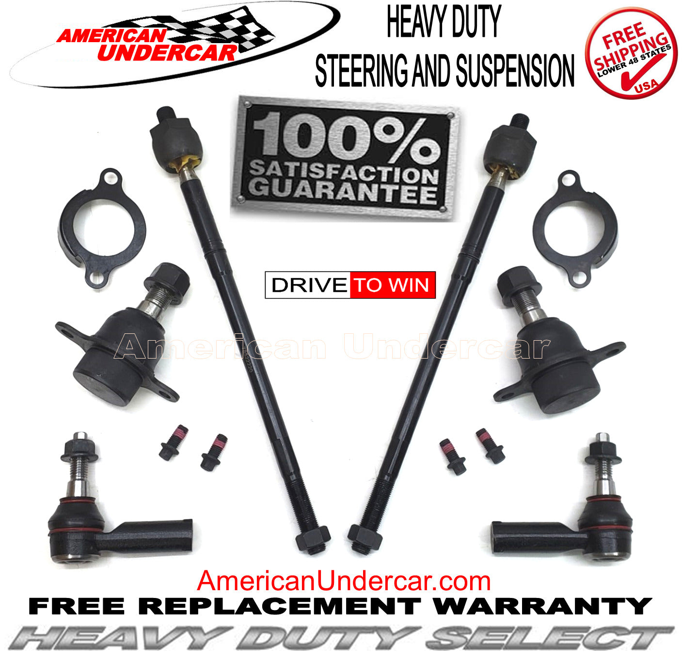 HD Ball Joint Tie Rod Steering Suspension Kit | 2015-2019 Ford Transit 250 2WD