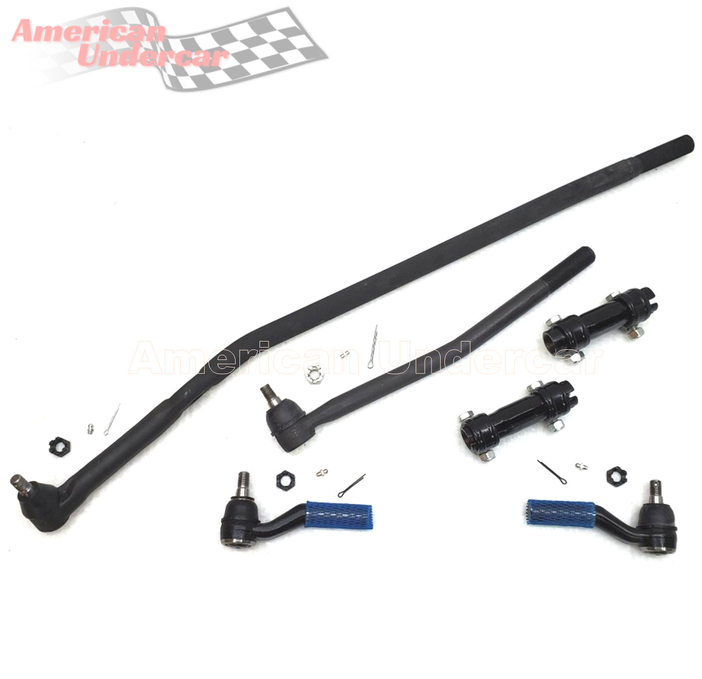 Lifetime Drag Link Tie Rod Sleeve Steering Kit for 1992-2006 Ford E250 SRW
