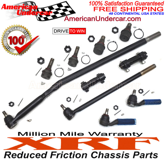 XRF Ball Joint Tie Rod Drag Link Sleeve Steering Kit | 1995-1996 Ford F250 4x4, 3850lb Axle