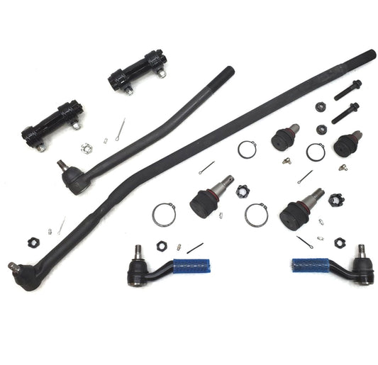 XRF Ball Joints Drag Link Tie Rod Steering Suspension Kit | 2008-2019 Ford E450 Super Duty SRW