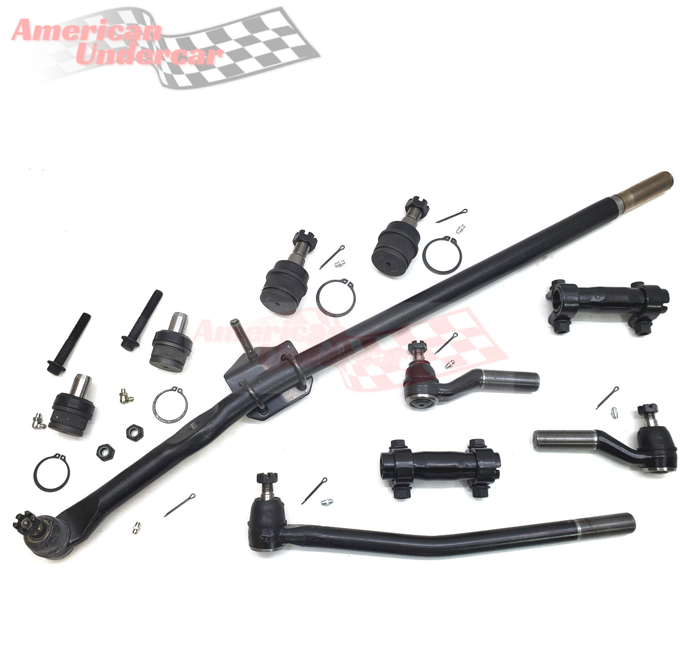 HD Ball Joints Drag Link Tie Rod Steering Kit | 1996-1999 Ford E450 Econoline Super Duty 2WD