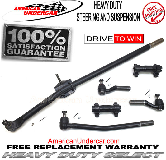 HD Drag Link Tie Rod Steering Suspension Kit | 2008-2019 Ford E350 Super Duty DRW